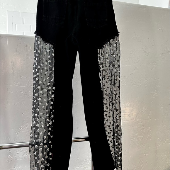 Black jeans with sheer side panels - Picture 9 of 14